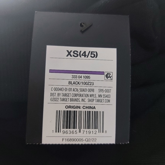 Art Class Girl's Black Cropped Boxy Zip-Up Hoodie Size XS(4/5) - Picture 5 of 8